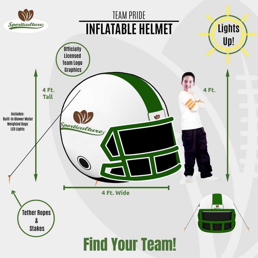 Buffalo Bills 4' Inflatable Retro Helmet - White