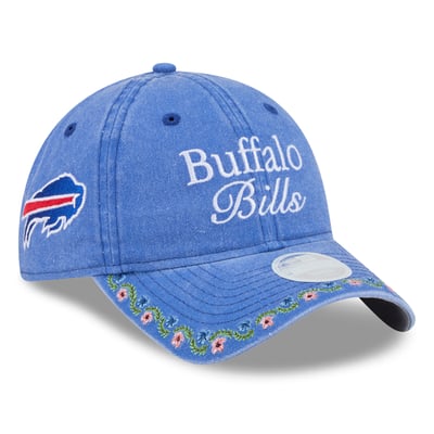 Buffalo Bills New Era Women's Washed Floral 9TWENTY Adjustable Hat - Royal