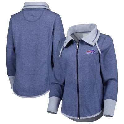 Buffalo Bills Tommy Bahama Women's Sport Sun Fade Full-Zip Sweatshirt - Heathered Royal