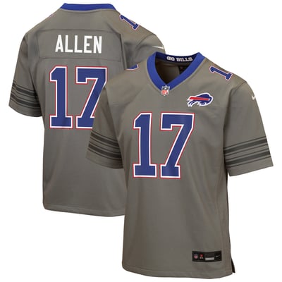 Josh Allen Buffalo Bills Nike Youth Nickel City Game Jersey - Gray
