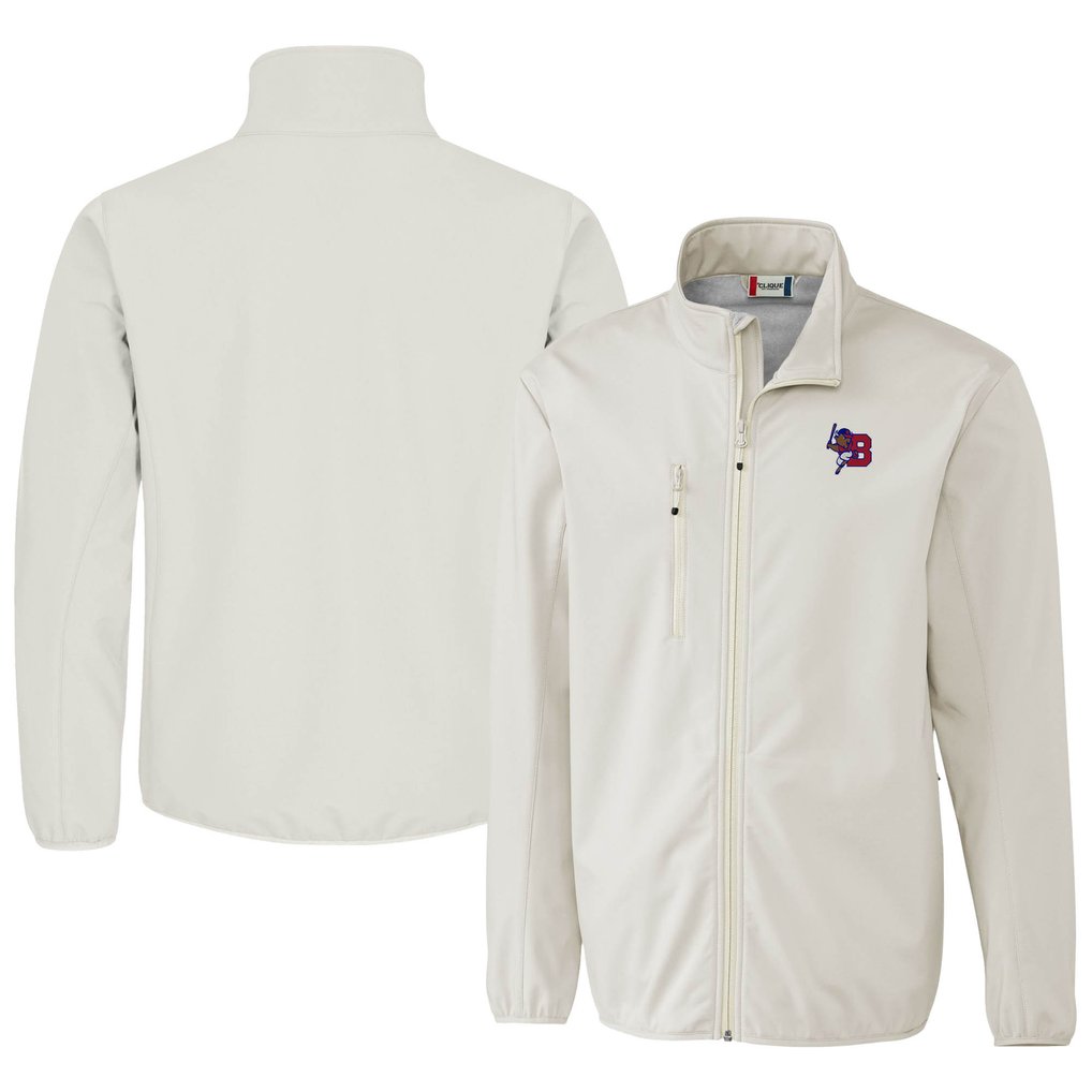 Buffalo Bisons Cutter & Buck Clique Trail Eco Stretch Softshell Full-Zip Jacket - Gray