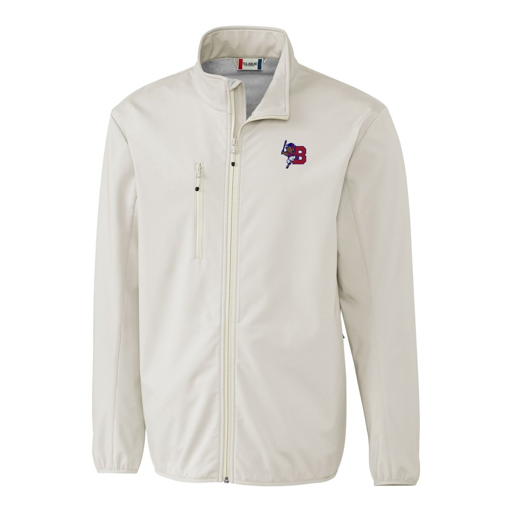 Buffalo Bisons Cutter & Buck Clique Trail Eco Stretch Softshell Full-Zip Jacket - Gray