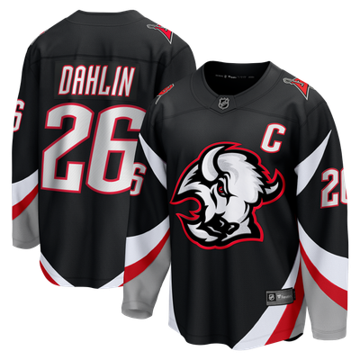 Rasmus Dahlin Buffalo Sabres Fanatics Alternate Captain Patch Breakaway Jersey - Black
