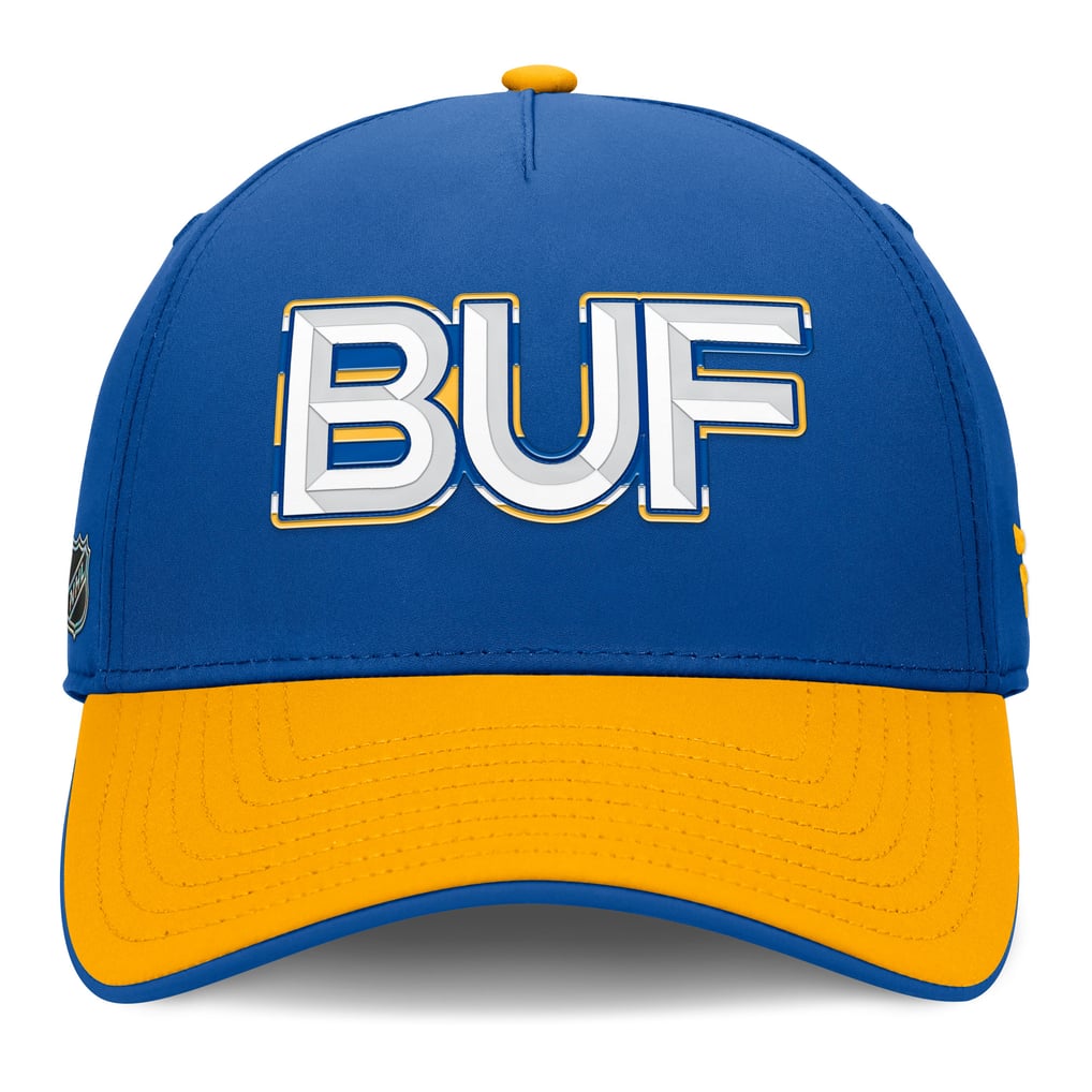 Buffalo Sabres Fanatics Authentic Pro Rink Team Code Flex Hat - Royal/Gold