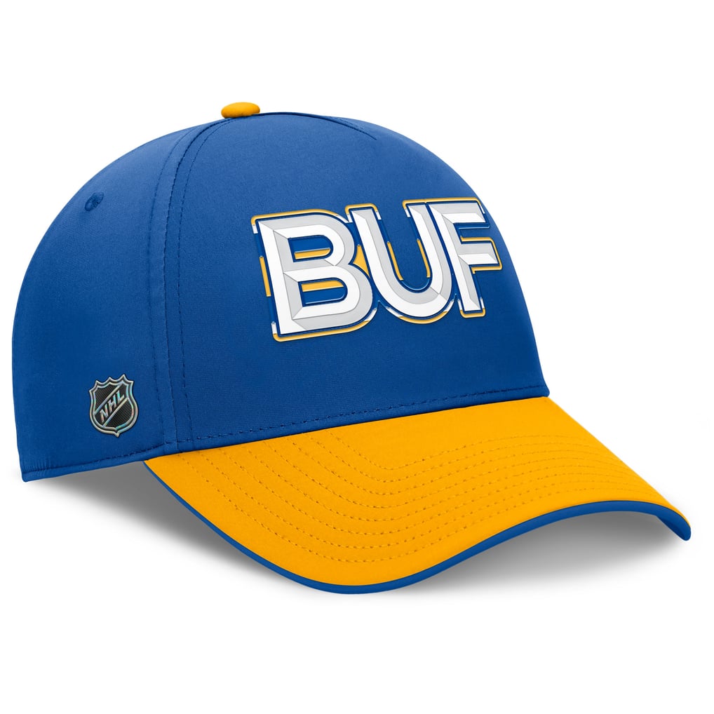 Buffalo Sabres Fanatics Authentic Pro Rink Team Code Flex Hat - Royal/Gold