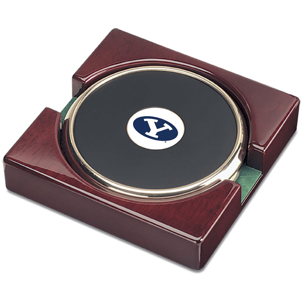 BYU Cougars 2-Piece Coaster Set - Gold