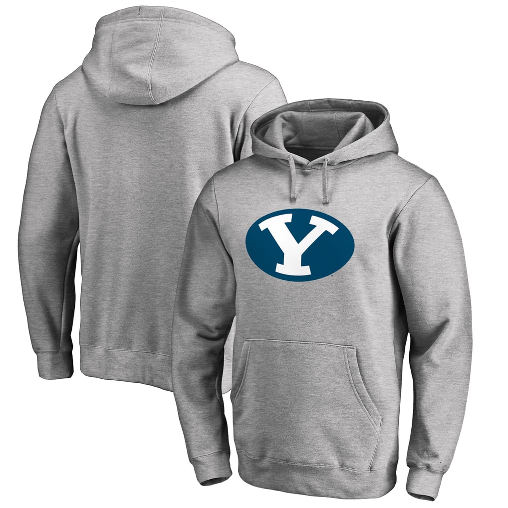 BYU Cougars Primary Team Logo Pullover Hoodie - Ash