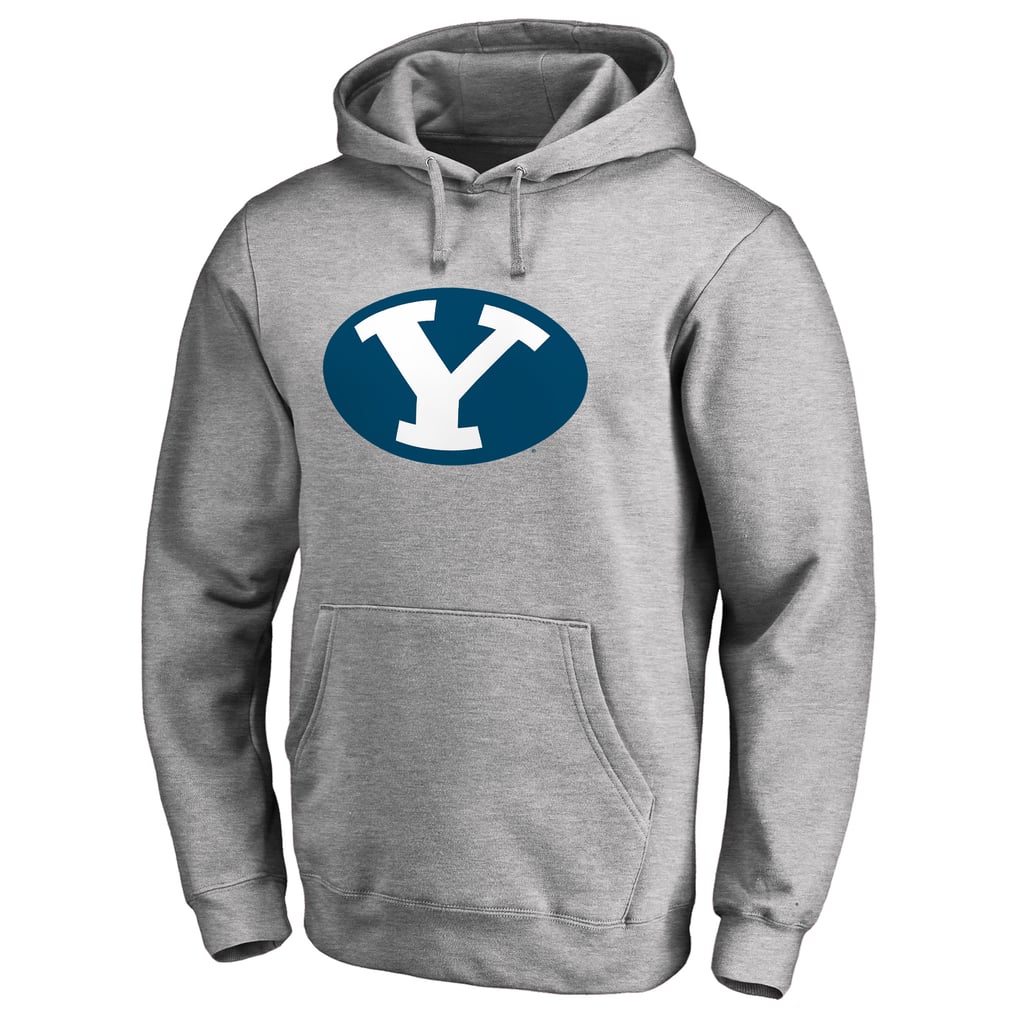 BYU Cougars Primary Team Logo Pullover Hoodie - Ash
