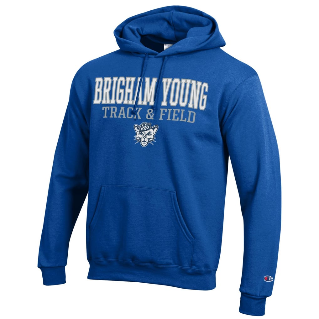  BYU Cougars Champion Track & Field Stack Powerblend Pullover Hoodie - Royal