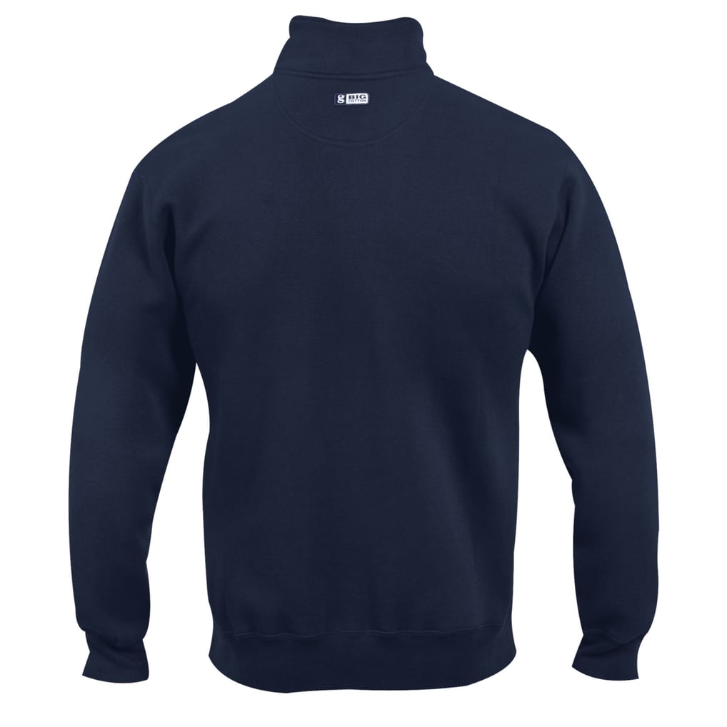 BYU Cougars Big Cotton Quarter-Zip Pullover Sweatshirt - Navy