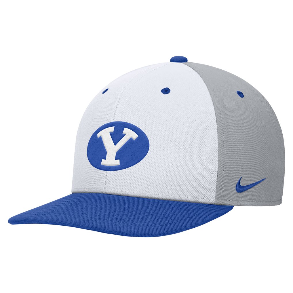 BYU Cougars Nike Pro Performance Snapback Hat - White/Gray