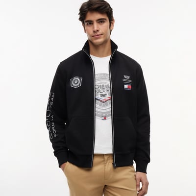 Tommy Hilfiger x Cadillac F1 Team Full-Zip Track Jacket - Black