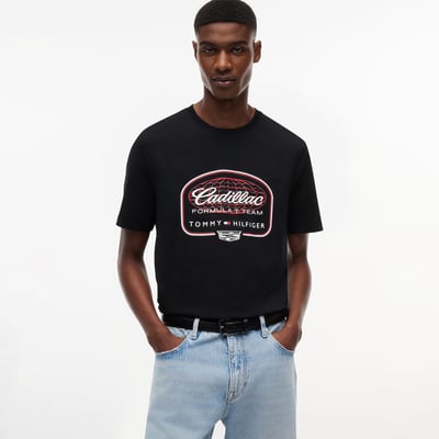 Tommy Hilfiger x Cadillac F1 Team Script Graphic T-Shirt - Black