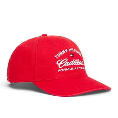 Tommy Hilfiger x Cadillac F1 Team Collab Logo Adjustable Hat - Red
