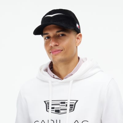  Cadillac F1 Team Tommy Hilfiger Unisex Chevron Corduroy Adjustable Hat - Black
