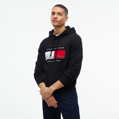  Cadillac F1 Team Tommy Hilfiger Unisex Graphic Flag Hoodie - Black