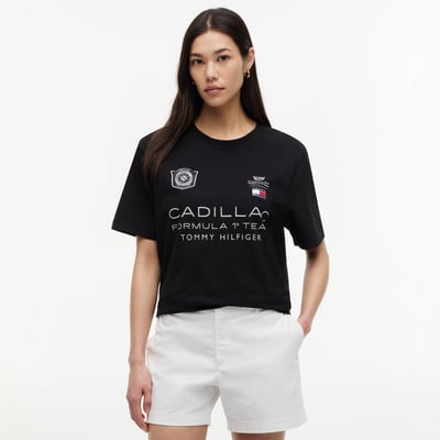 Cadillac F1 Team Tommy Hilfiger Unisex Racing Graphic T-Shirt - Black