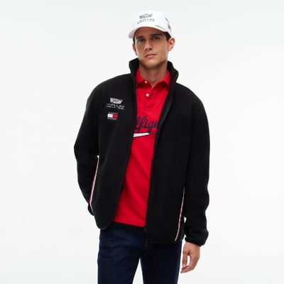  Cadillac F1 Team Tommy Hilfiger Unisex Replica Fleece Full-Zip Jacket - Black