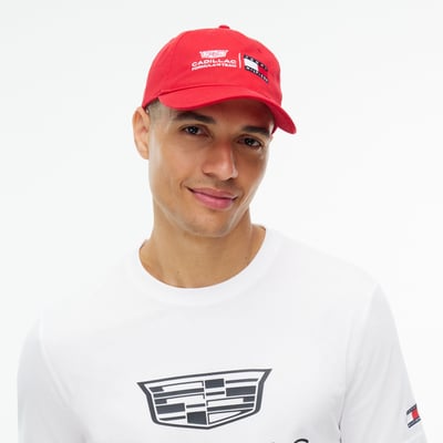  Cadillac F1 Team Tommy Hilfiger Unisex Logo Adjustable Hat - Red
