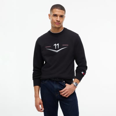 Sergio Perez Cadillac F1 Team Tommy Hilfiger Unisex Driver's Chevron Sweatshirt - Black