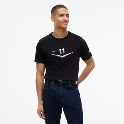 Sergio Perez Cadillac F1 Team Tommy Hilfiger Unisex Driver's Chevron T-Shirt - Black
