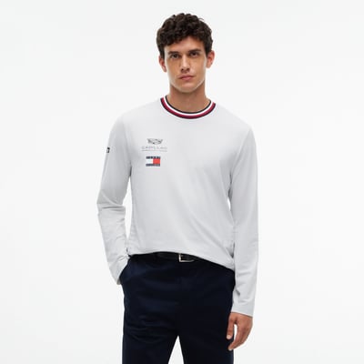  Cadillac F1 Team Tommy Hilfiger Unisex Replica Set Up Long Sleeve T-Shirt - Silver