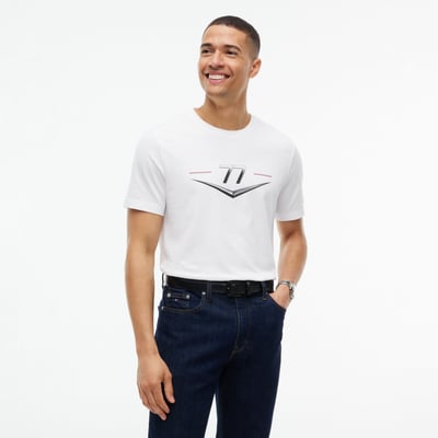 Valtteri Bottas Cadillac F1 Team Tommy Hilfiger Unisex Driver's Chevron T-Shirt - White