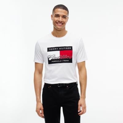  Cadillac F1 Team Tommy Hilfiger Unisex Graphic Flag T-Shirt - White