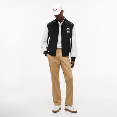 Tommy Hilfiger x Cadillac F1 Team Full-Snap Varsity Bomber Jacket - Black - Unisex