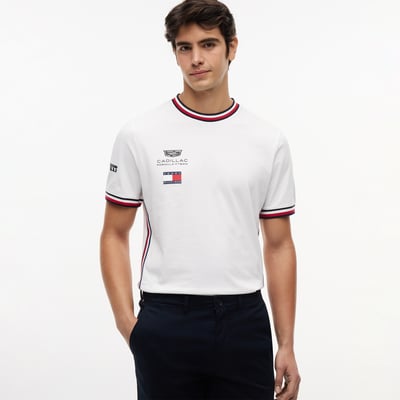 Tommy Hilfiger x Cadillac F1 Team Replica Logo T-Shirt - White - Unisex