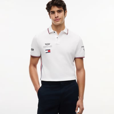 Sergio Perez Tommy Hilfiger x Cadillac F1 Team Driver 11 Polo - White - Unisex