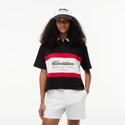 Tommy Hilfiger x Cadillac F1 Team Women's Boxy Script Polo - Black