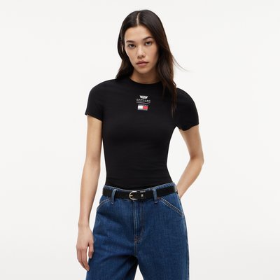 Tommy Hilfiger x Cadillac F1 Team Women's Logo Fitted T-Shirt - Black