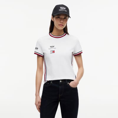 Tommy Hilfiger x Cadillac F1 Team Women's Replica Logo T-Shirt - White