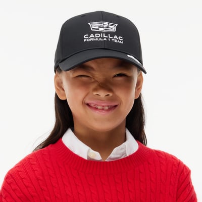  Cadillac F1 Team Tommy Hilfiger Youth Flag Trucker Adjustable Hat - Black