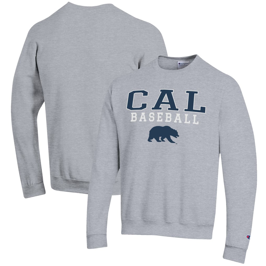 Cal Bears Champion Baseball Stack Pullover Crewneck Sweatshirt - Gray
