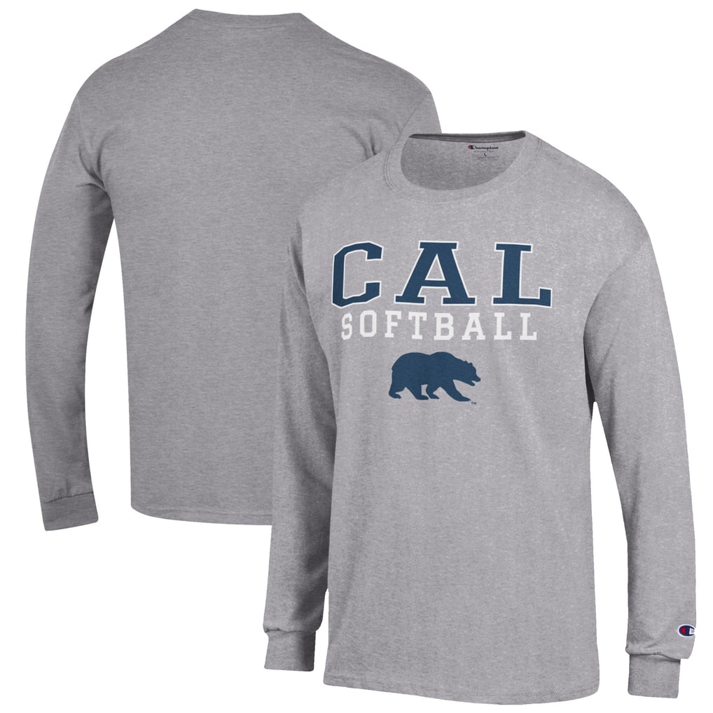 Cal Bears Champion Softball Stack Long Sleeve T-Shirt - Gray