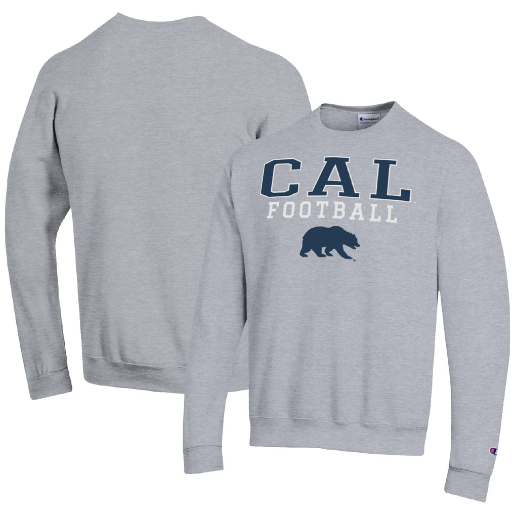 Cal Bears Champion Football Stacked Pullover Sweatshirt - Heather Gray