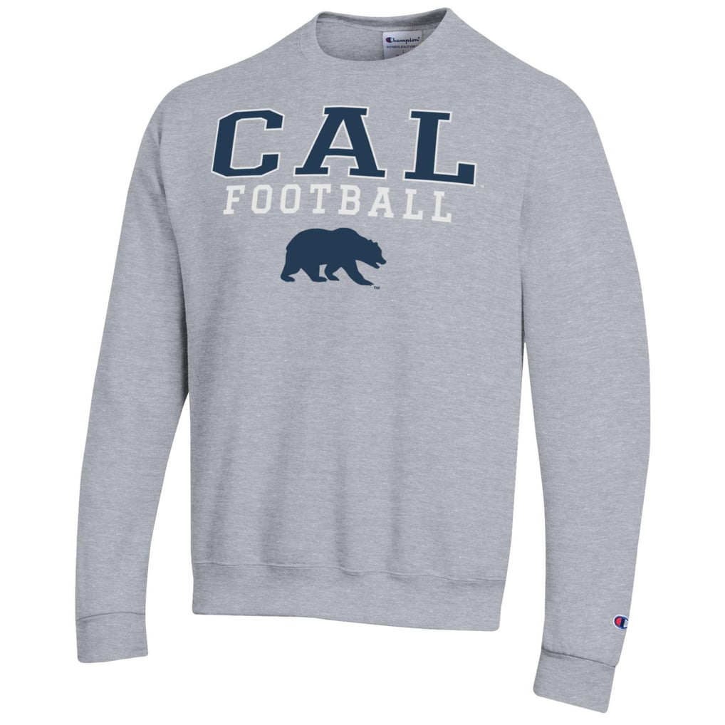 Cal Bears Champion Football Stacked Pullover Sweatshirt - Heather Gray