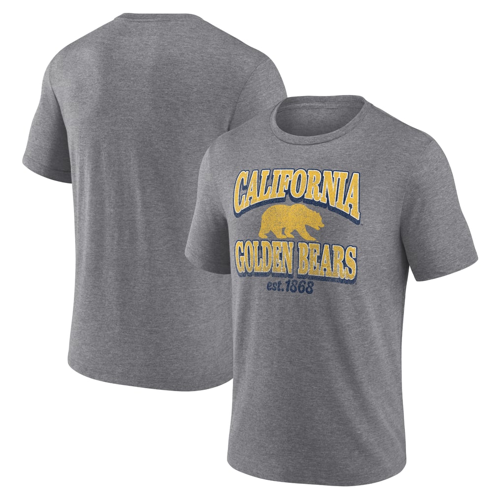 Cal Bears Vintage Stack Tri-Blend T-Shirt - Heather Gray