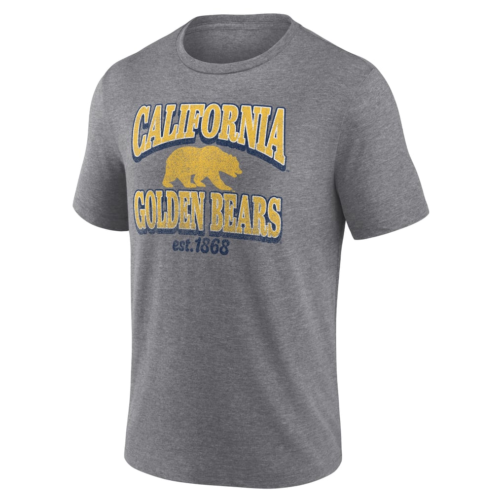 Cal Bears Vintage Stack Tri-Blend T-Shirt - Heather Gray