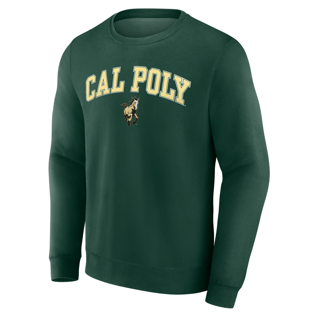  Cal Poly Mustangs Campus Fleece Pullover Sweatshirt - Green