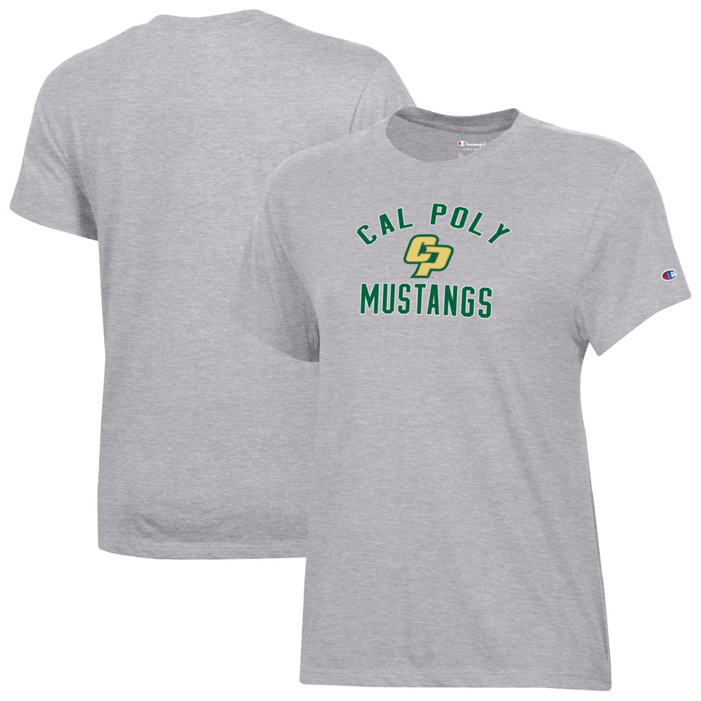 Cal Poly Mustangs Champion Women's Core T-Shirt - Gray