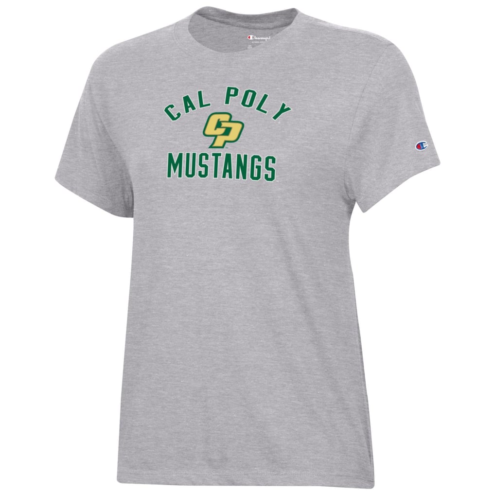  Cal Poly Mustangs Champion Women's Core T-Shirt - Gray