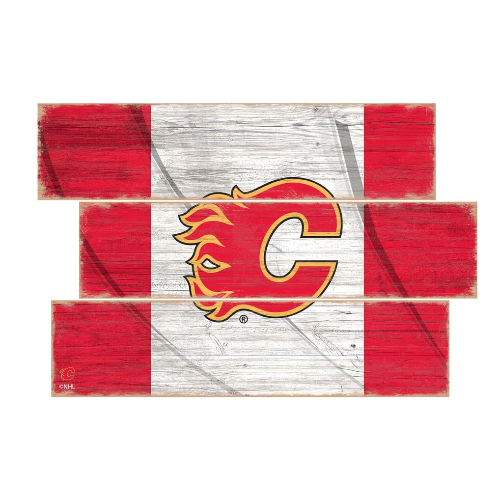 Calgary Flames 3-Plank Team Flag