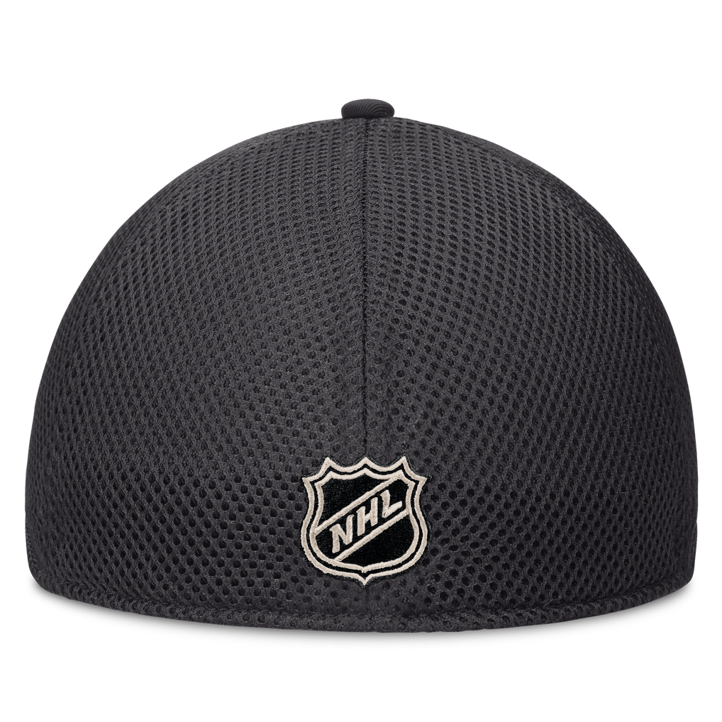 Calgary Flames Fanatics Road Meshback Stretch Hat - Charcoal