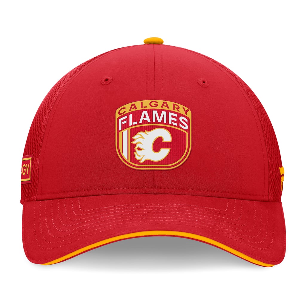 Calgary Flames Fanatics 2024 NHL Draft On Stage Trucker Adjustable Hat - Red