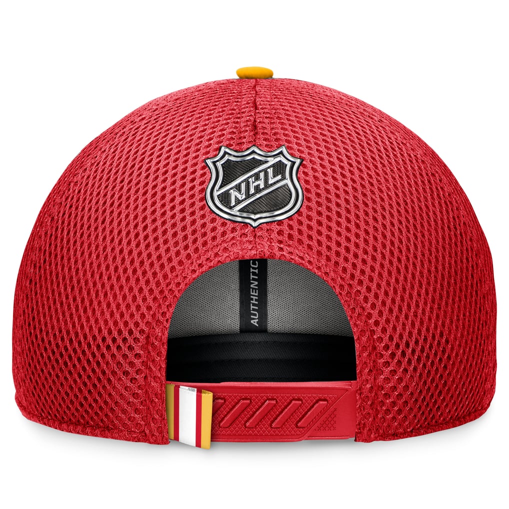 Calgary Flames Fanatics 2024 NHL Draft On Stage Trucker Adjustable Hat - Red