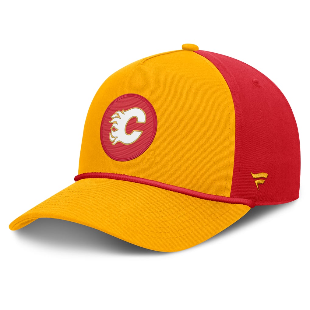 Calgary Flames Fanatics Authentic Pro Rink A-Frame Adjustable Hat - Yellow
