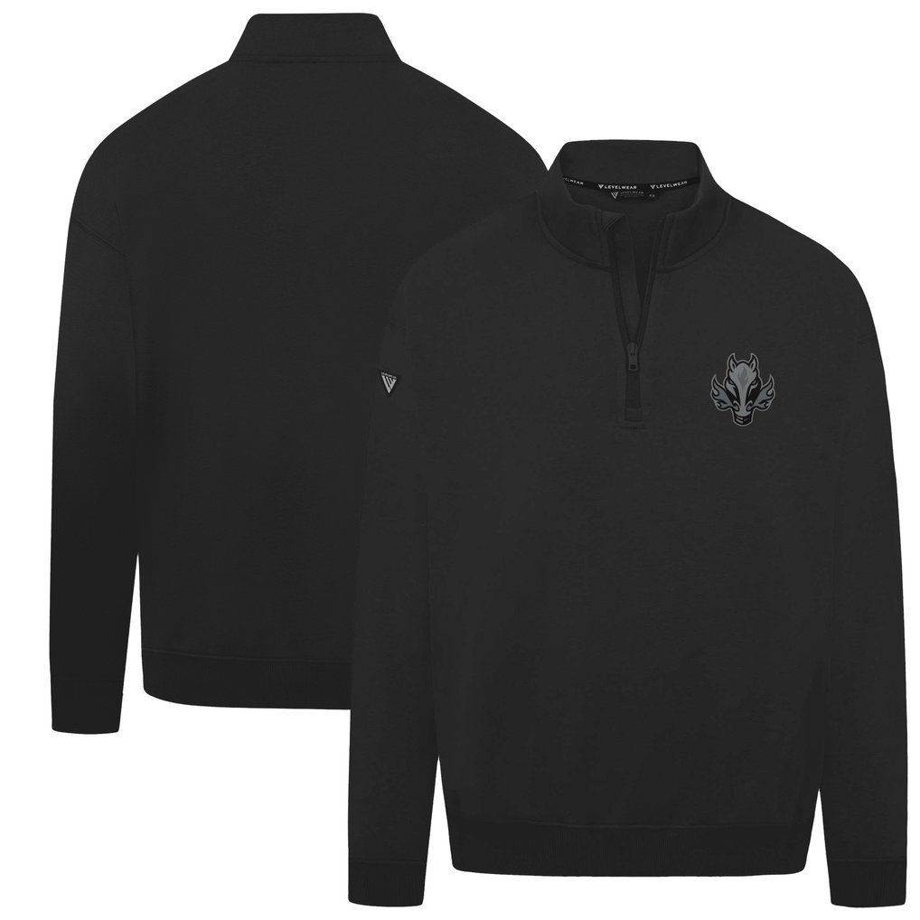  Calgary Flames Levelwear Murray Nightfall Quarter-Zip Jacket - Black
